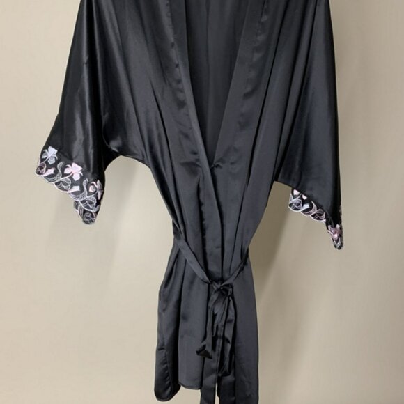 Vintage Shirley of Hollywood Satin Robe One Size - Picture 1 of 10